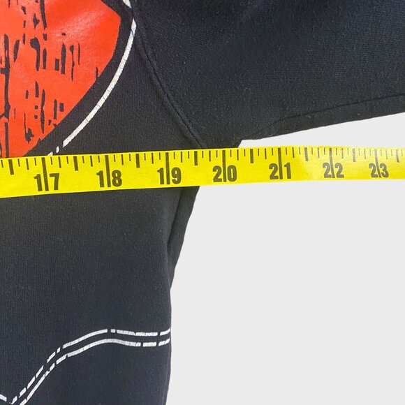 Disney Micky Mouse Ears Hoodie Sweatshirt Men's Small Black Graphic Long-Sleeve - Picture 12 of 13